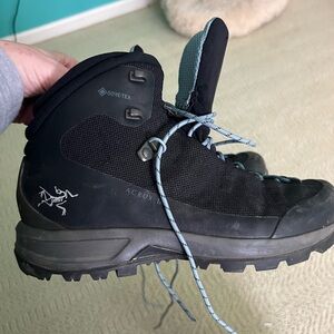 Arc'teryx Black Hiking Boot with Teal Accents